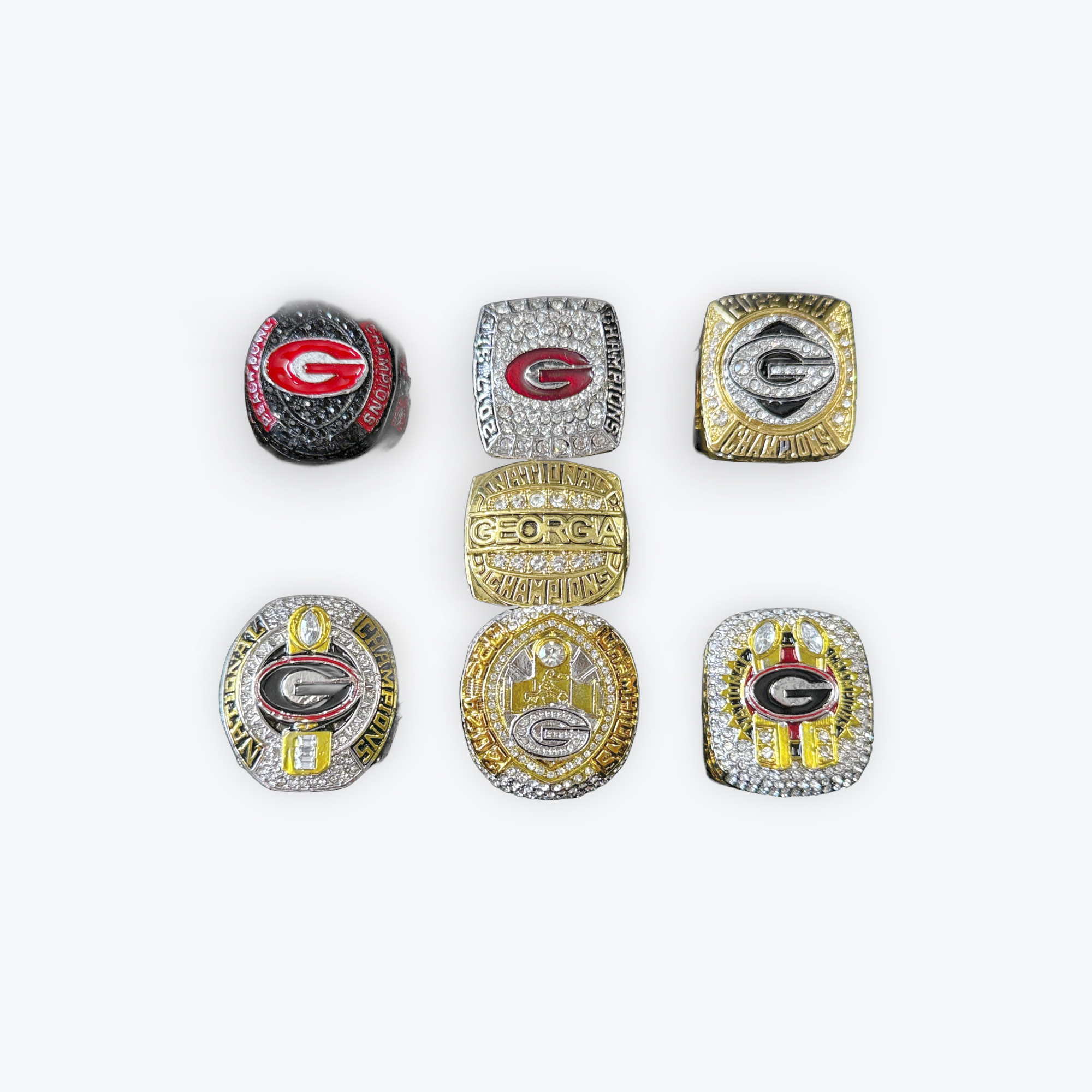 University of Georgia Replica Ring Set - 7 Ring Set