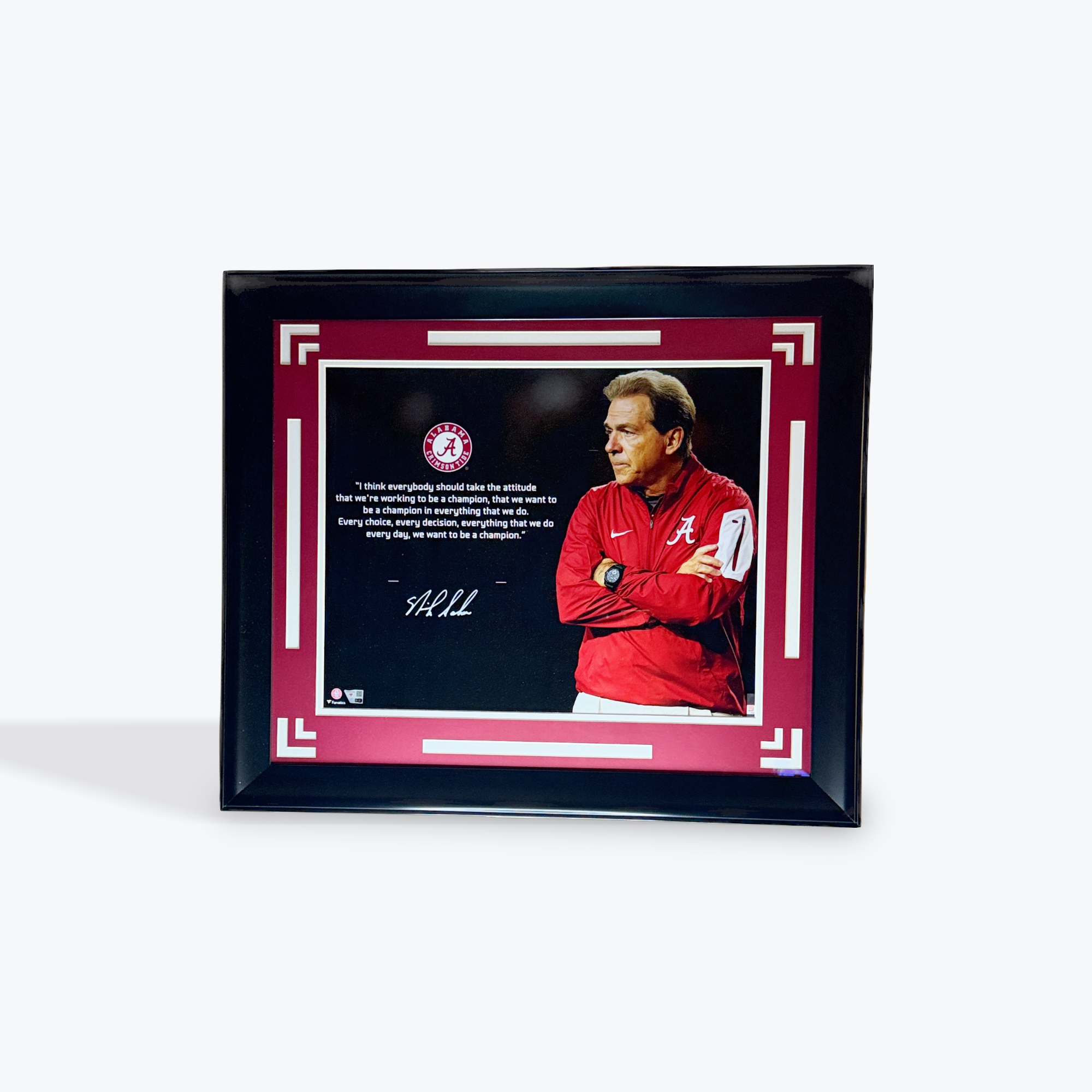 Nick Saban Signed Alabama Print