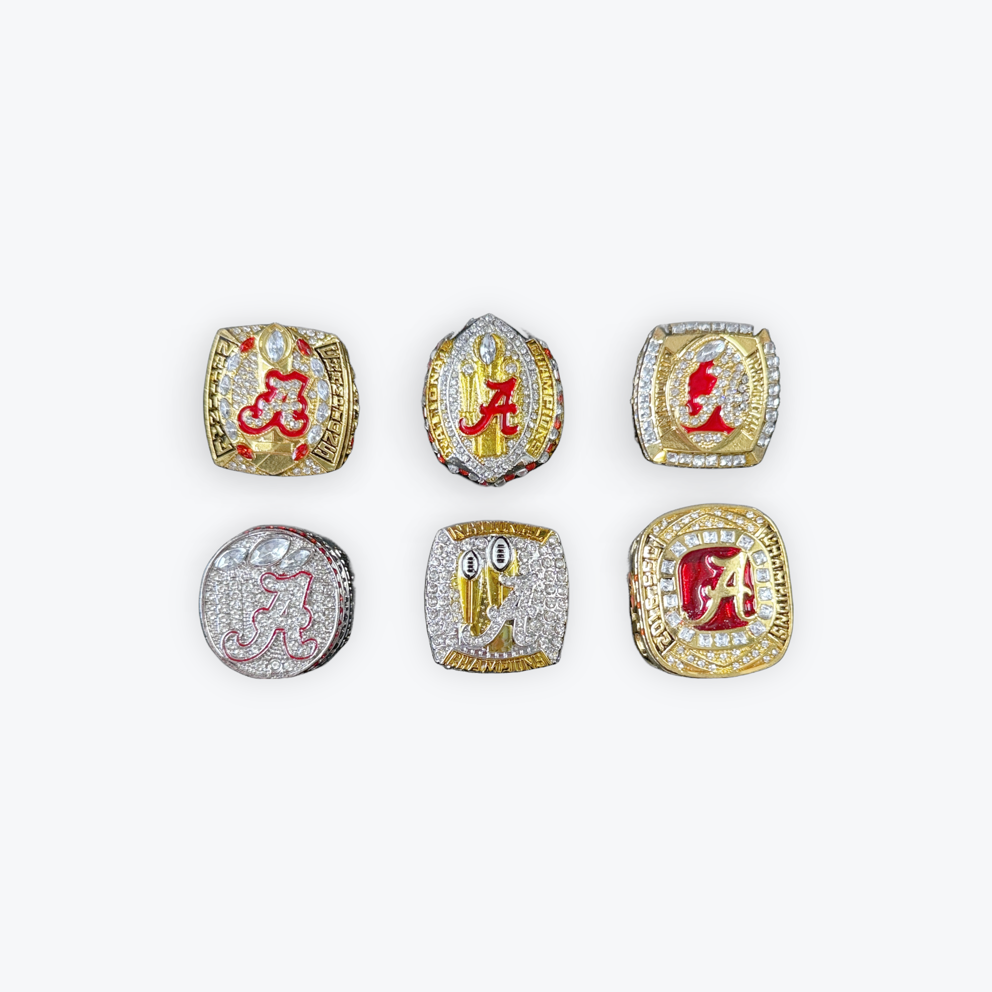 University of Alabama Replica Ring Set - 6 Ring Set