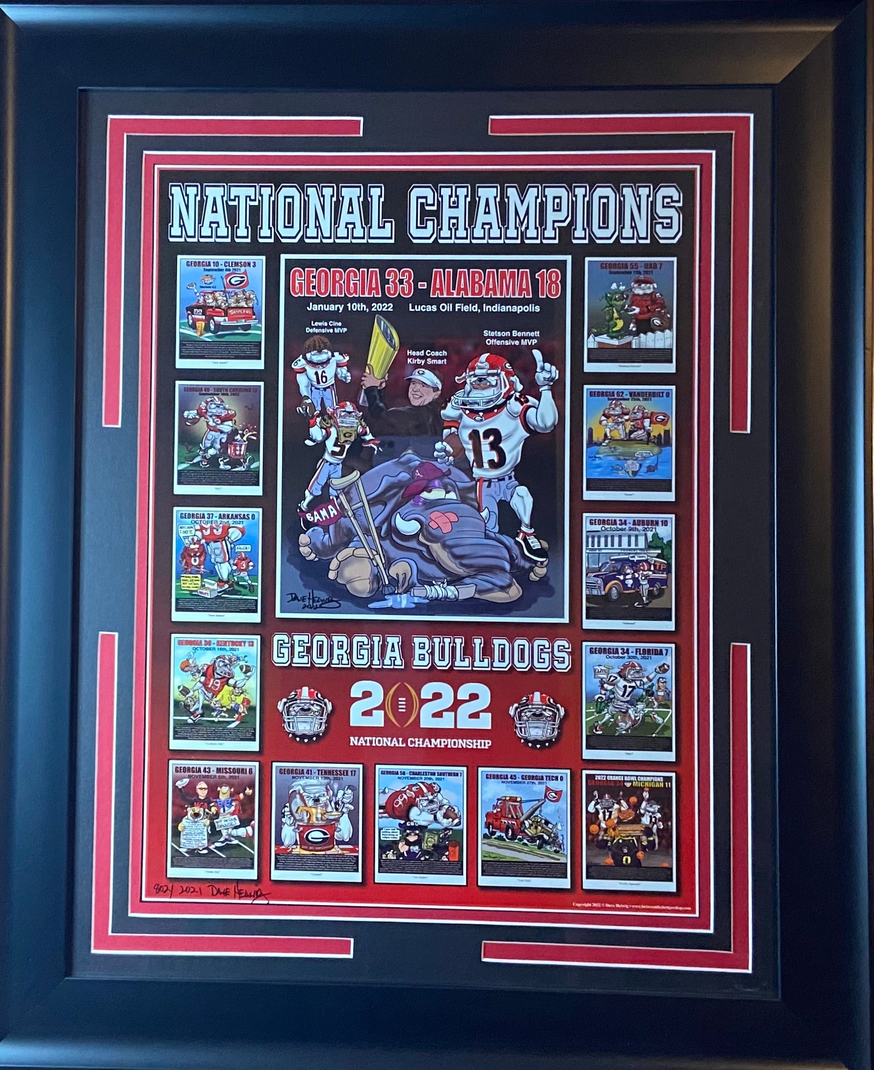 Georgia '21 National Champions Cartoon